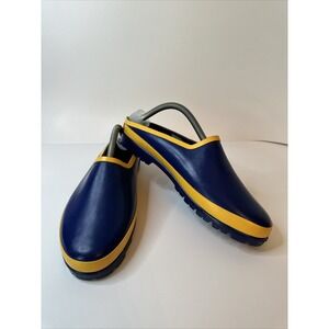 Woodstock Rubber Slip On Shoes. Men's Size 11W. Comfort Yellow/ Blue